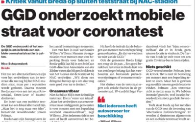 GGD onderzoekt mobiele straat voor coronatest